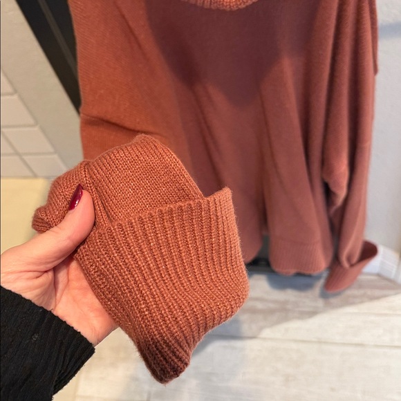 1. State Women's Cowl Neck Sweater in Rust - Picture 4 of 4